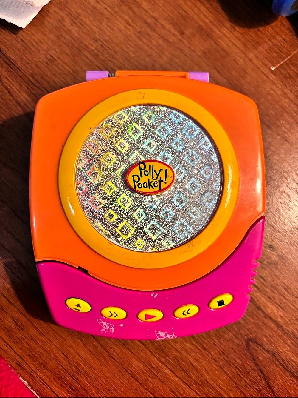 Vintage 1998 Polly Pocket CD Fun Player Compact with Rick Doll - TESTED & WORKIN